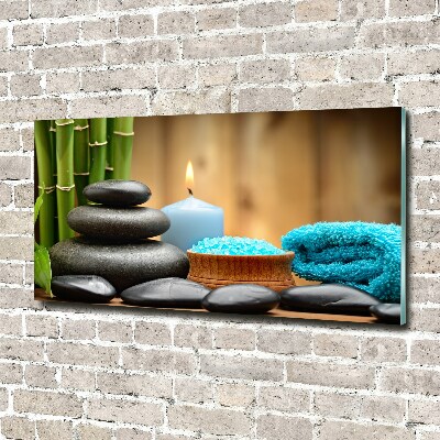 Glass wall art large Bamboo