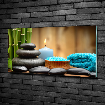 Glass wall art large Bamboo