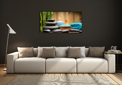 Glass wall art large Bamboo