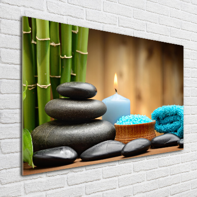 Glass wall art large Bamboo