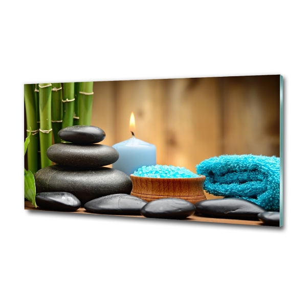 Glass wall art large Bamboo