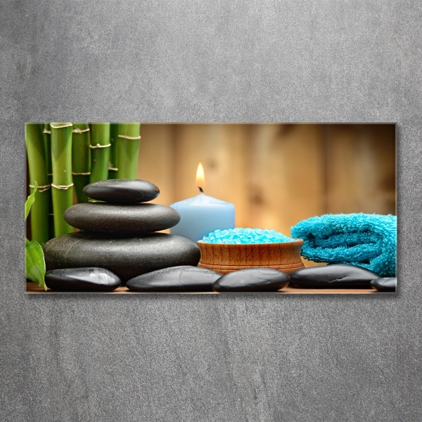 Glass wall art large Bamboo