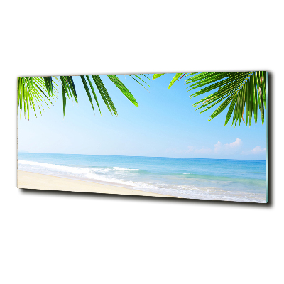 Wall art on glass Tropical beach