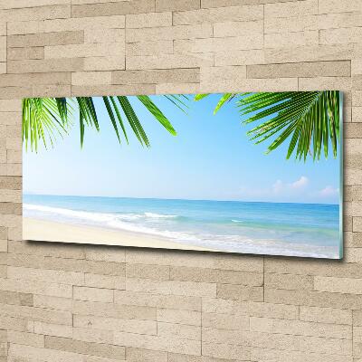 Wall art on glass Tropical beach