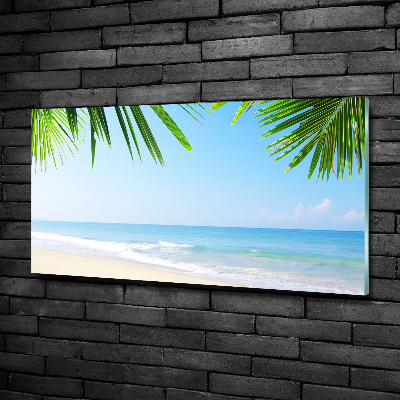 Wall art on glass Tropical beach