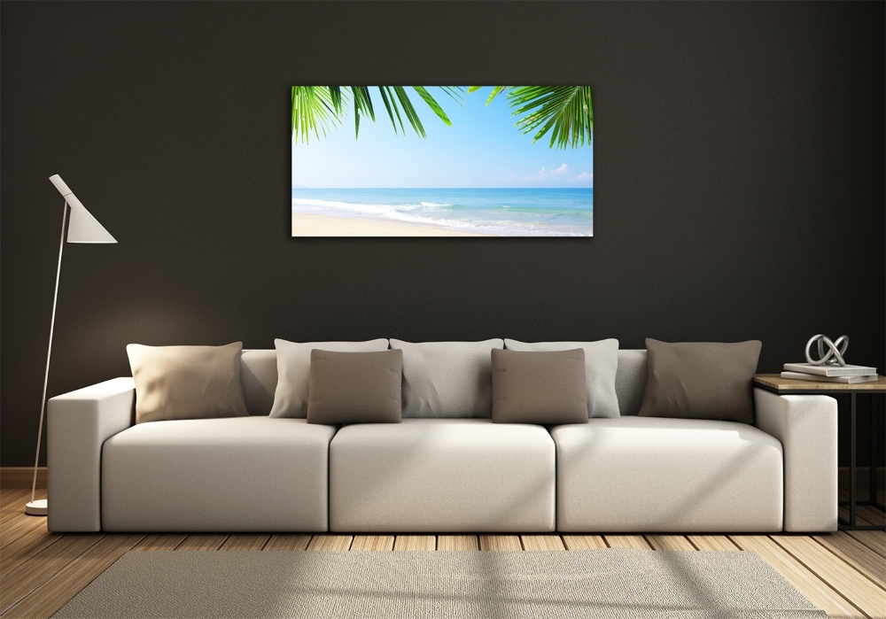 Wall art on glass Tropical beach