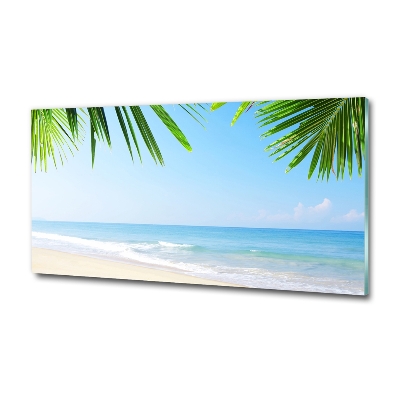 Wall art on glass Tropical beach