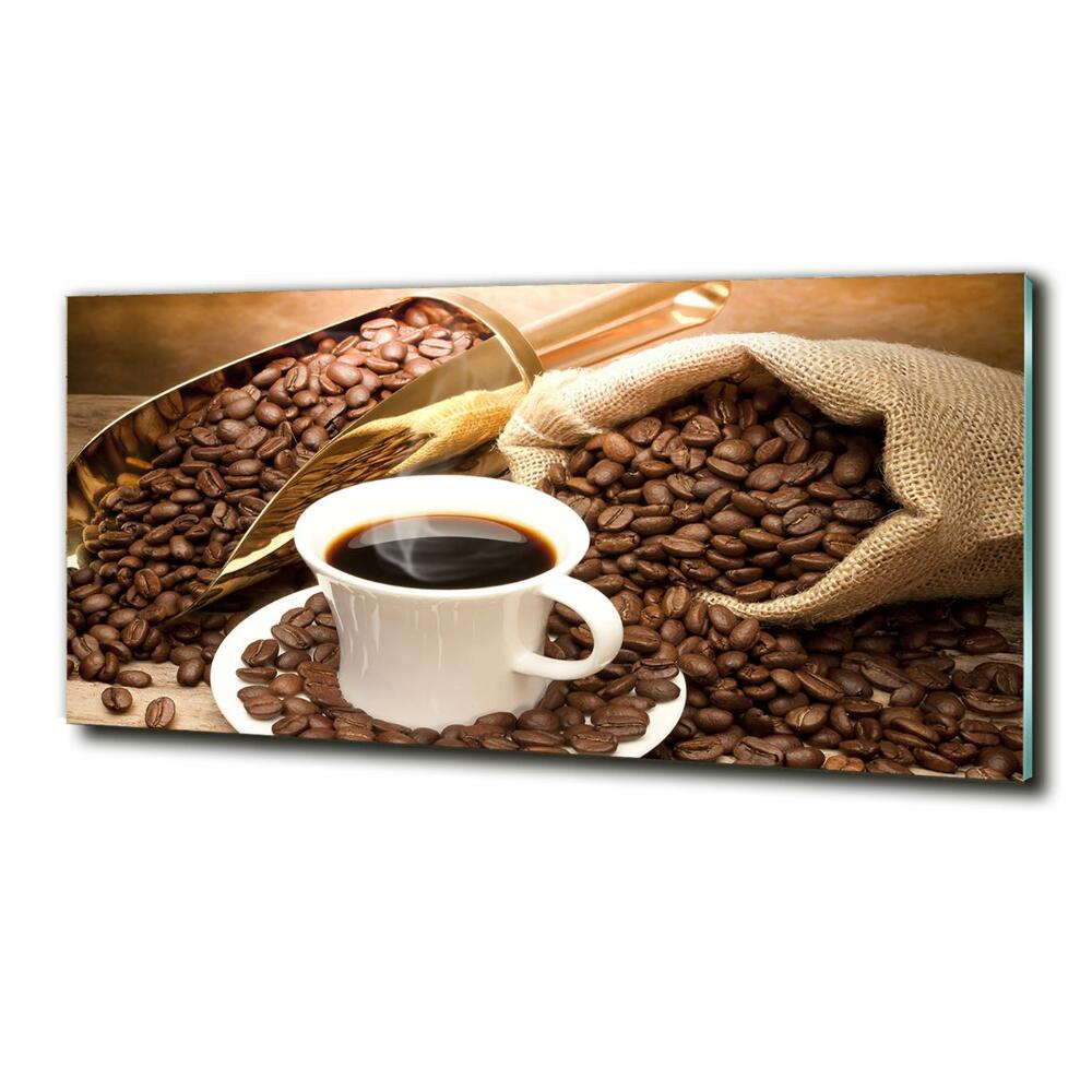 Printed glass wall art Cup of coffee