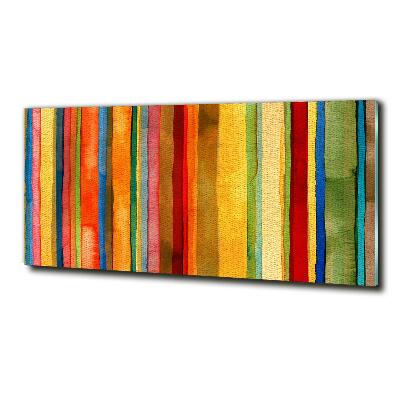 Wall art on glass Colorful stripes