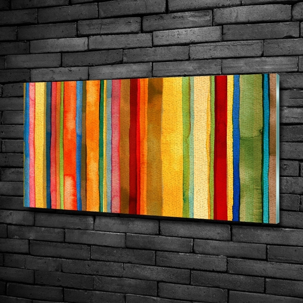 Wall art on glass Colorful stripes