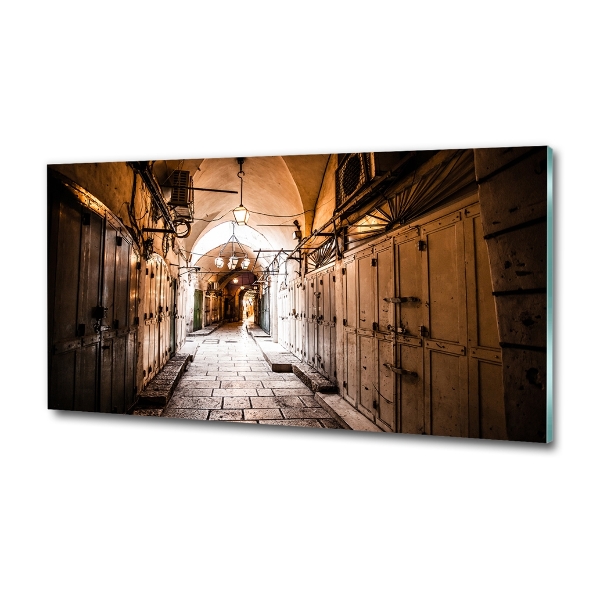 Glass picture wall art Jerusalem