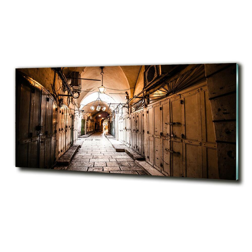 Glass picture wall art Jerusalem