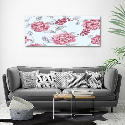 Glass art print Peonies