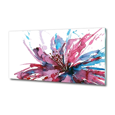 Wall art on glass Abstract flower