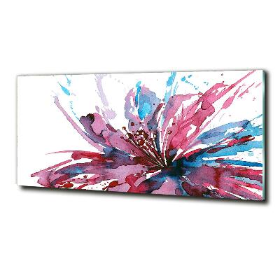 Wall art on glass Abstract flower