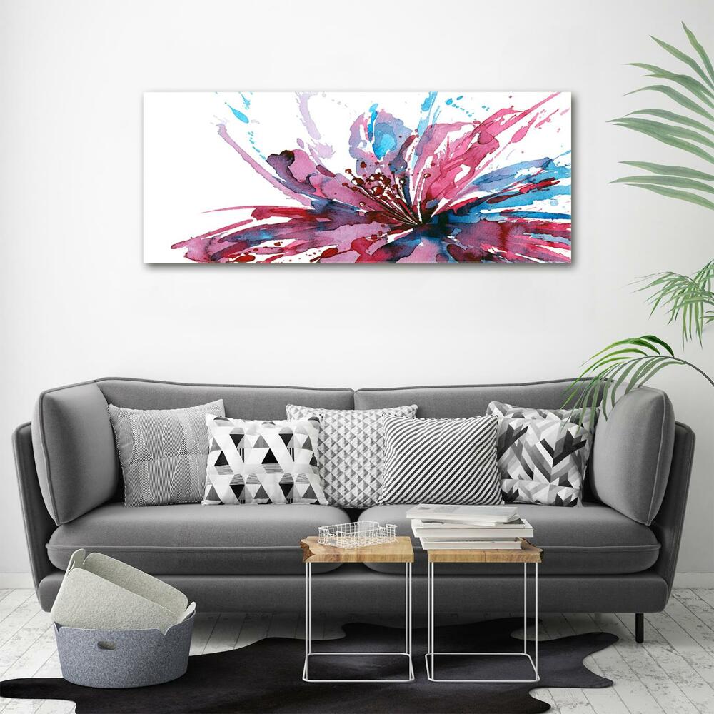 Wall art on glass Abstract flower