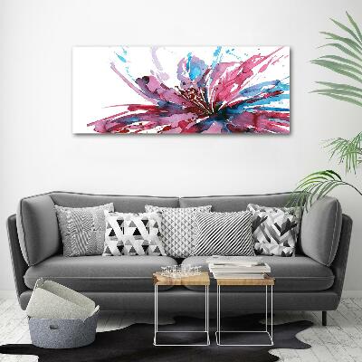 Wall art on glass Abstract flower