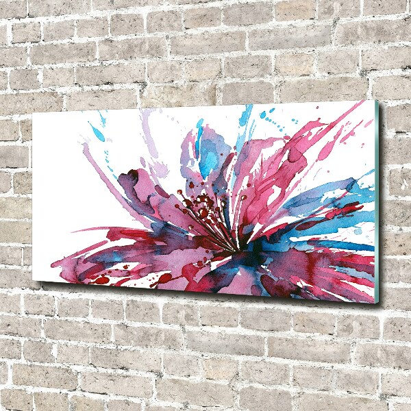 Wall art on glass Abstract flower