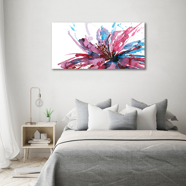 Wall art on glass Abstract flower