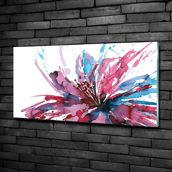 Wall art on glass Abstract flower