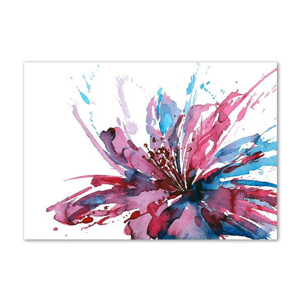 Wall art on glass Abstract flower