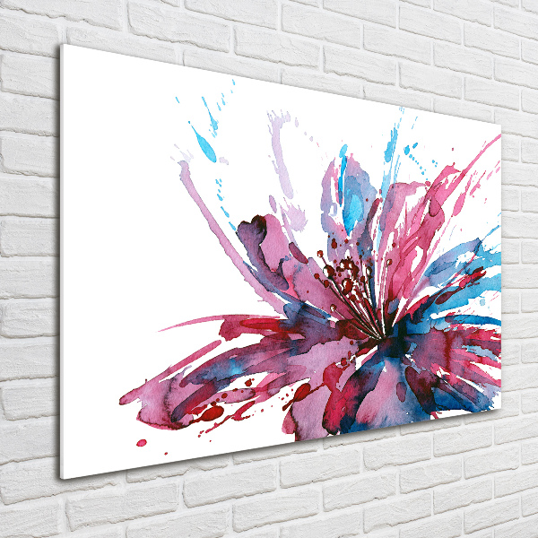 Wall art on glass Abstract flower