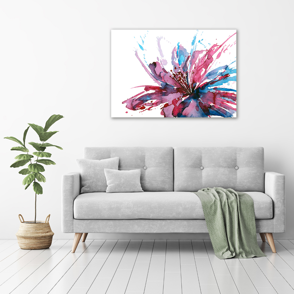 Wall art on glass Abstract flower