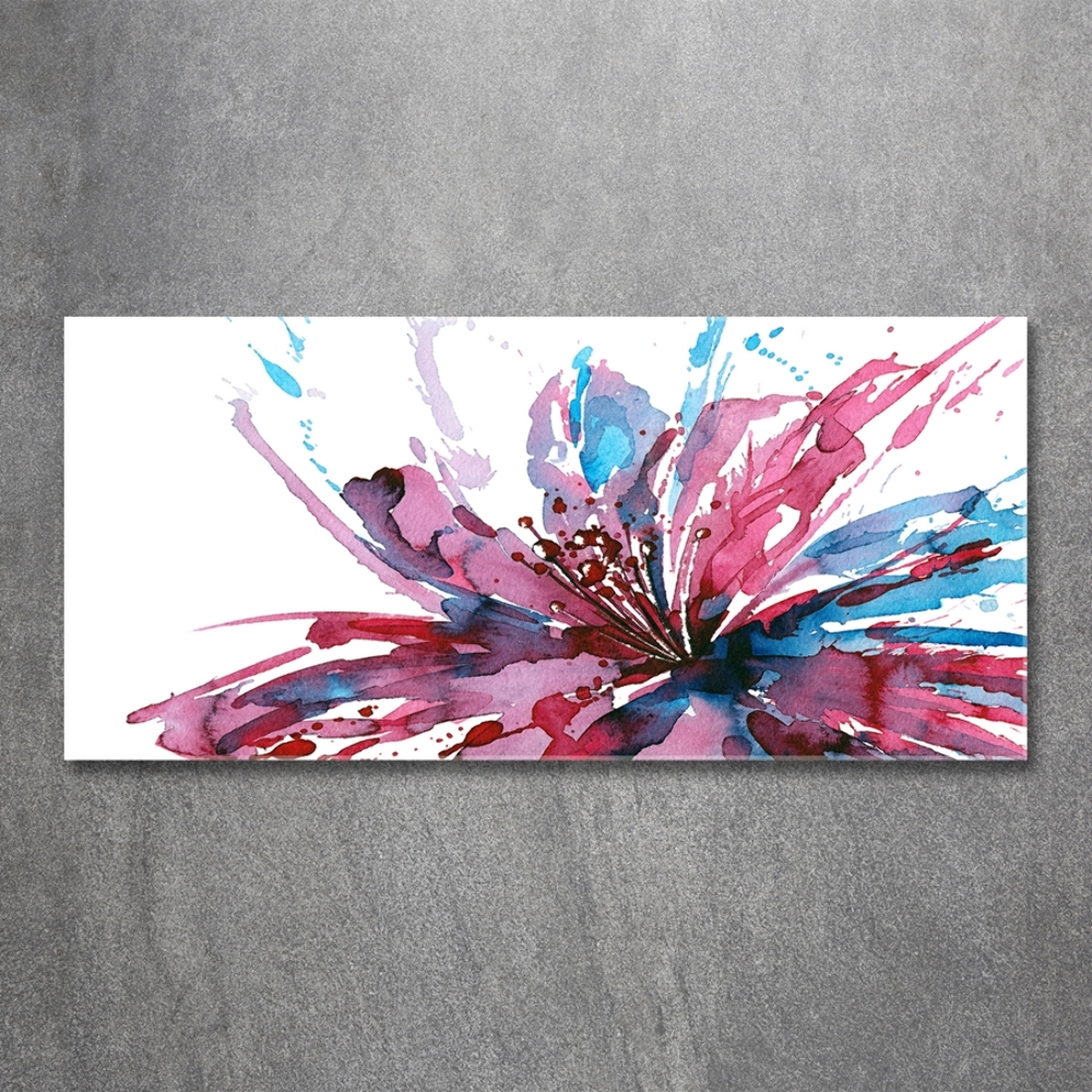 Wall art on glass Abstract flower