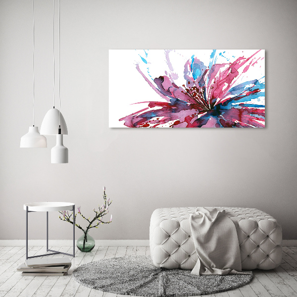 Wall art on glass Abstract flower