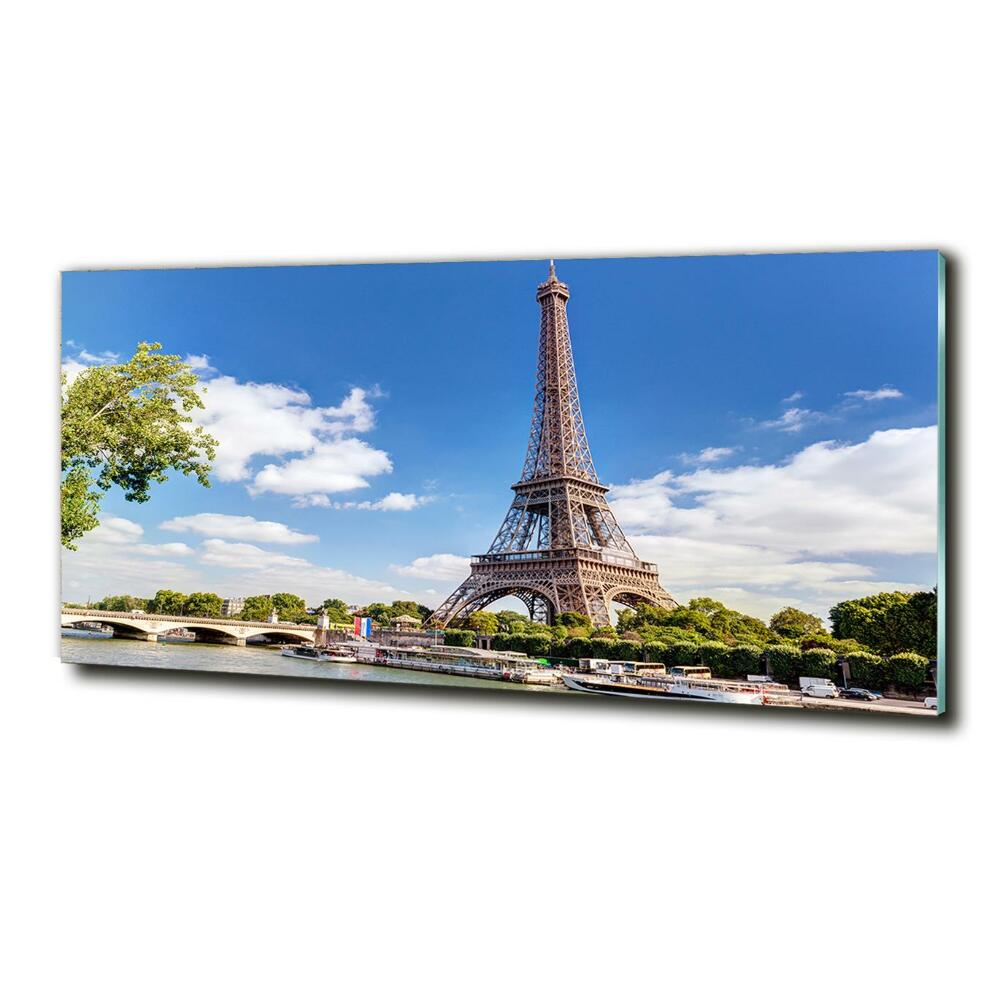 Printed glass wall art Eiffel paris tower