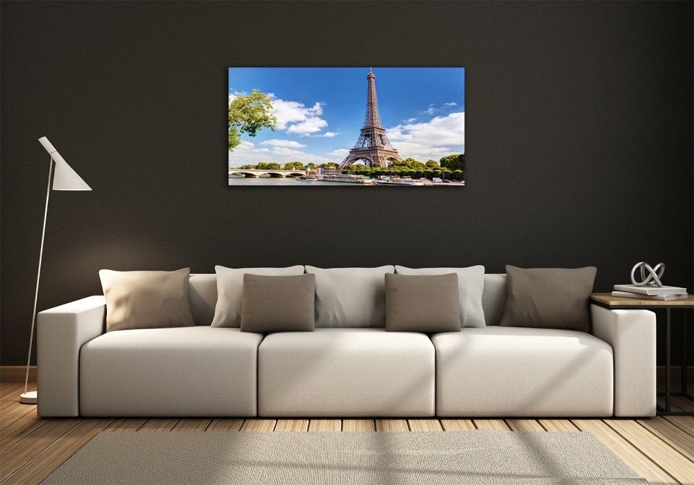 Printed glass wall art Eiffel paris tower