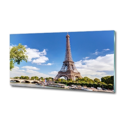 Printed glass wall art Eiffel paris tower