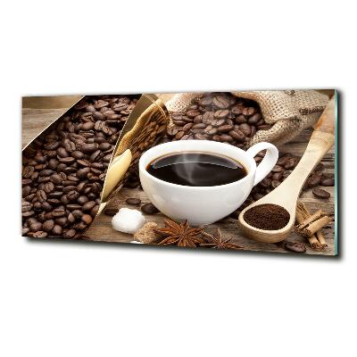 Printed glass wall art Cup of coffee