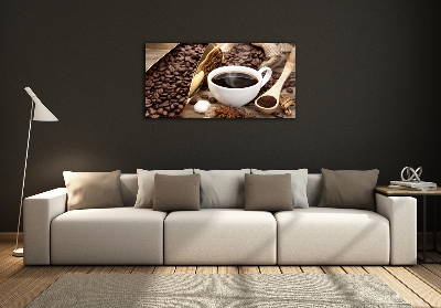 Printed glass wall art Cup of coffee