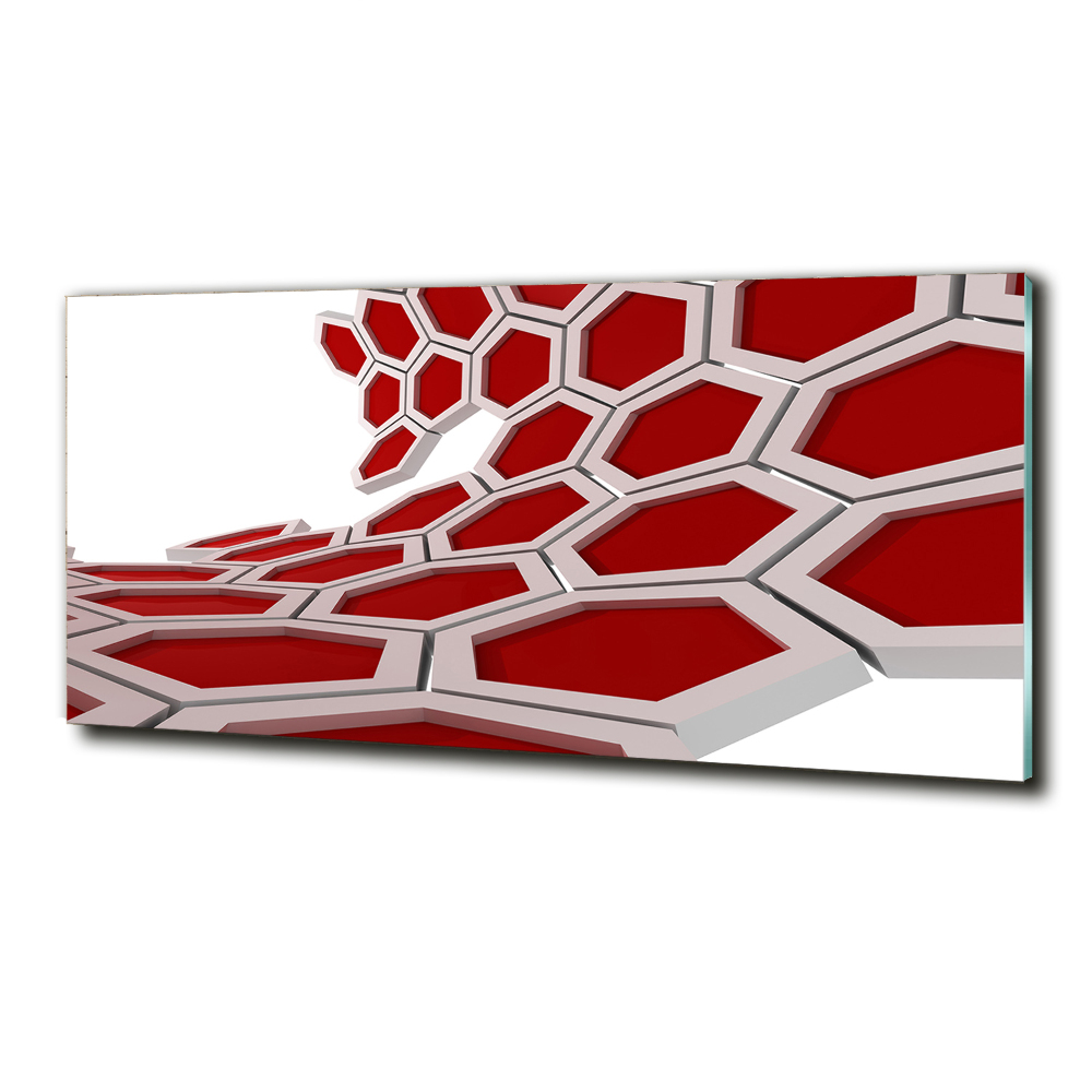 Wall art on glass 3d abstraction