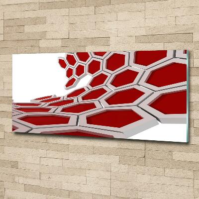 Wall art on glass 3d abstraction