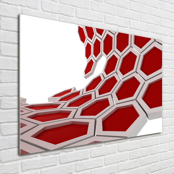 Wall art on glass 3d abstraction