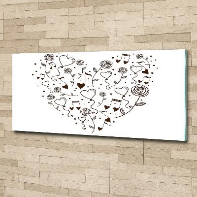 Wall art on glass Heart