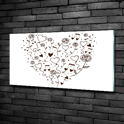 Wall art on glass Heart