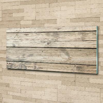 Wall art on glass Wooden background