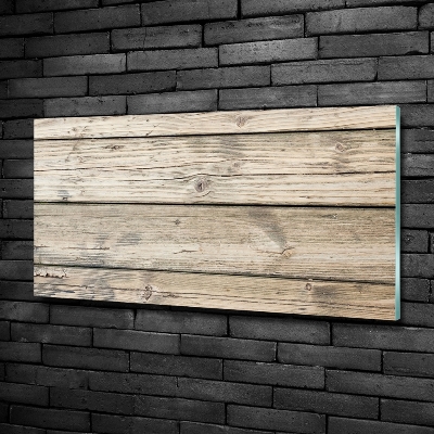 Wall art on glass Wooden background