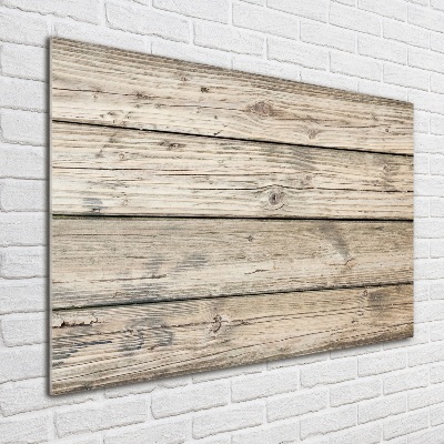 Wall art on glass Wooden background