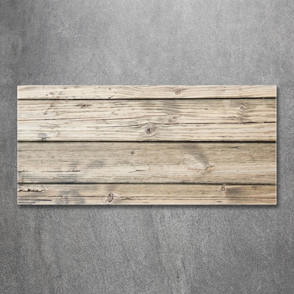 Wall art on glass Wooden background