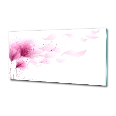 Glass picture print Pink flower