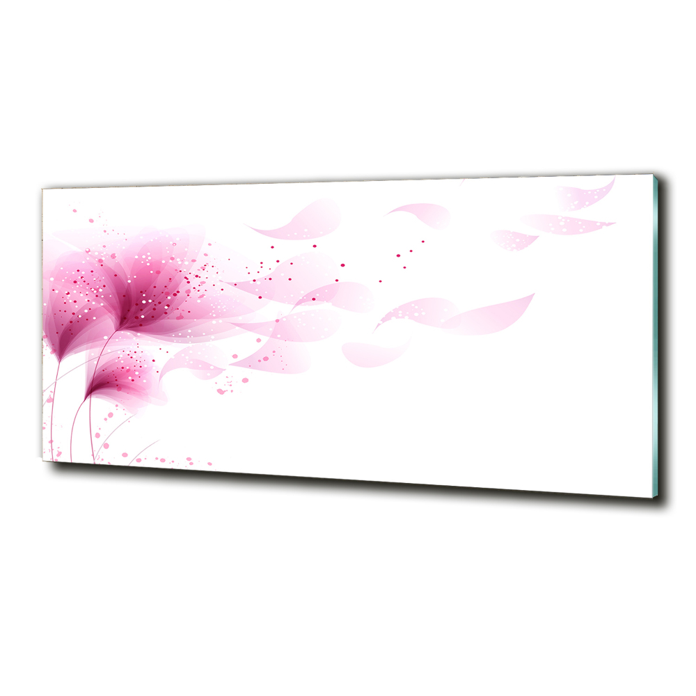 Glass picture print Pink flower