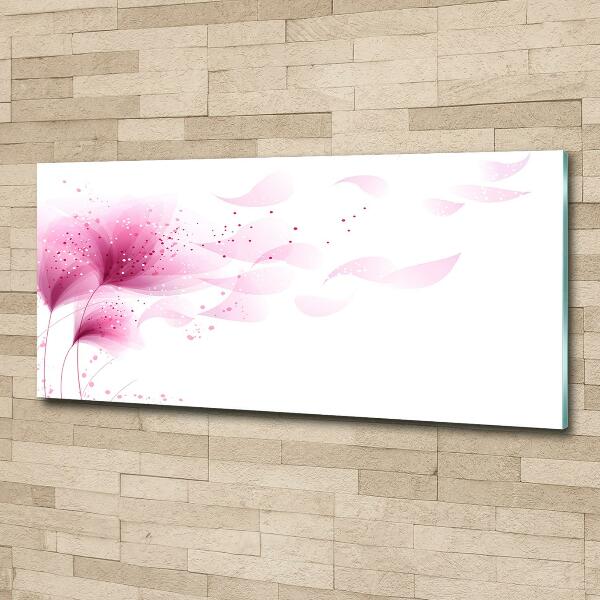 Glass picture print Pink flower