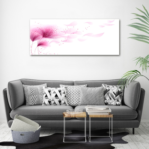 Glass picture print Pink flower