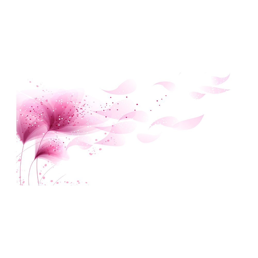 Glass picture print Pink flower