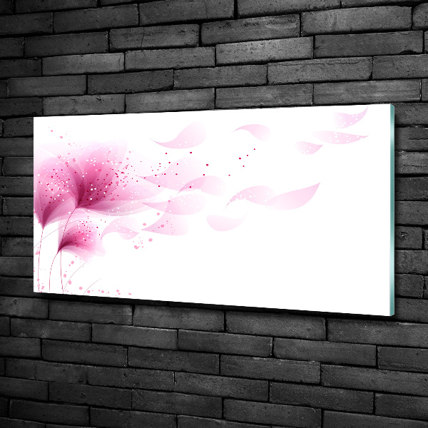 Glass picture print Pink flower