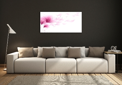 Glass picture print Pink flower